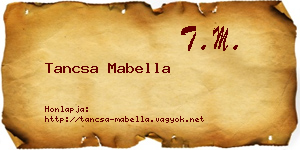 Tancsa Mabella névjegykártya